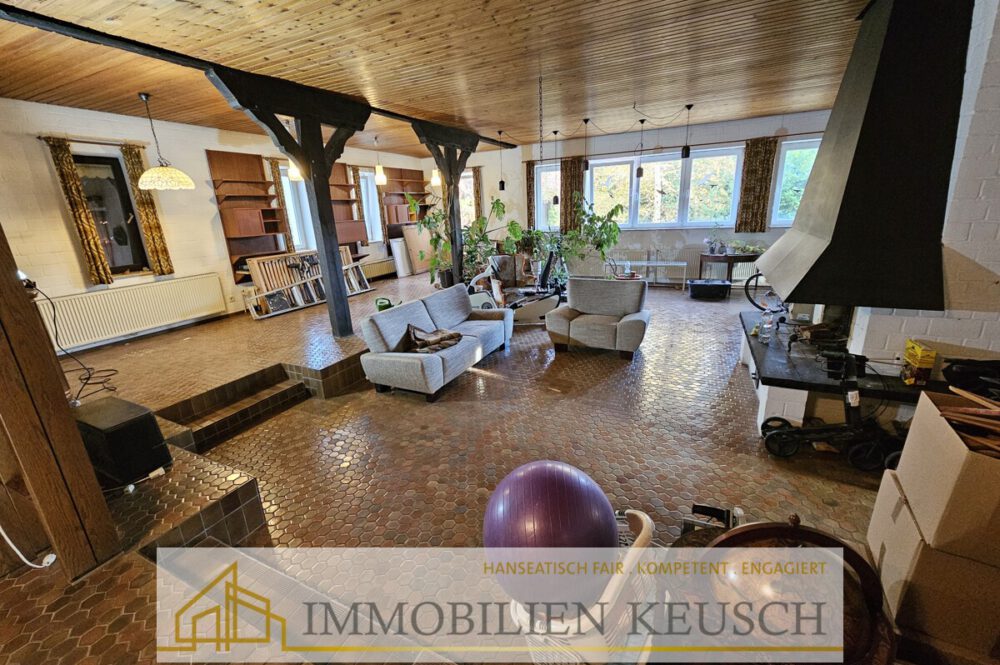 Wohn-Esszimmer mit Kamin EG