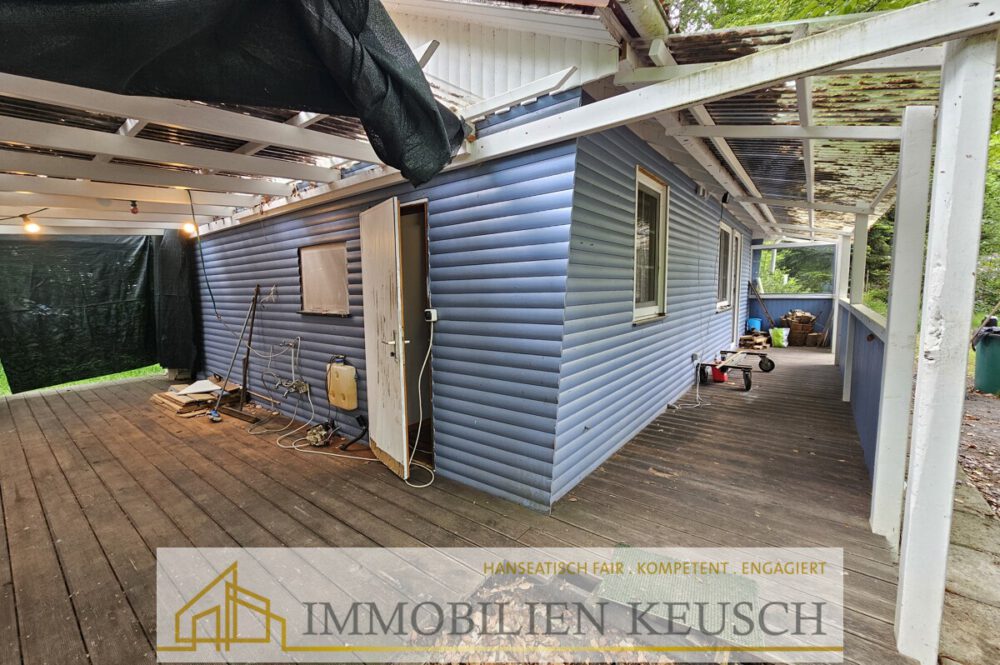 Überdachte Terrassen ums Haus