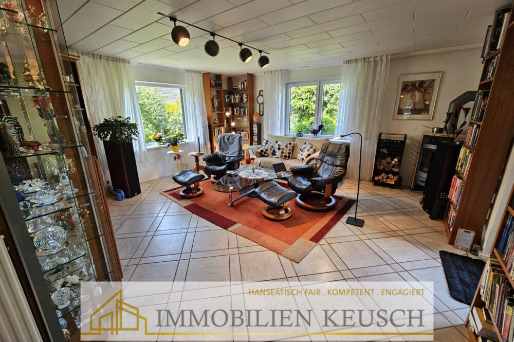 Wohnzimmer mit Kaminofen