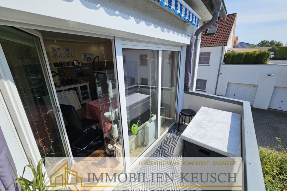 Balkon mit Markise
