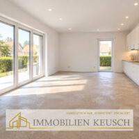 Wohnzimmer mit Einbauküche